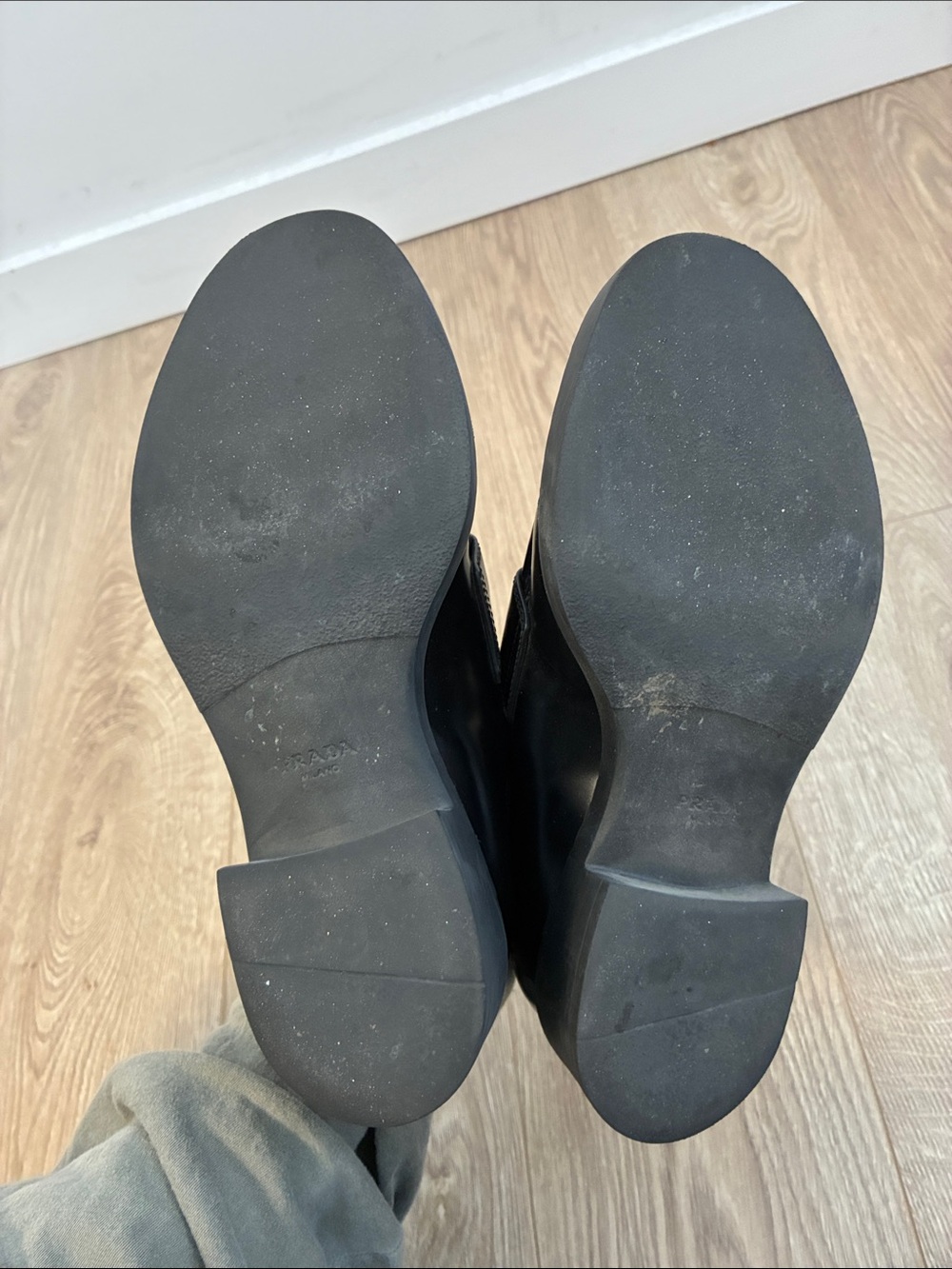 Prada Black Patent Leather Platform Loafers - Picture 6 of 8